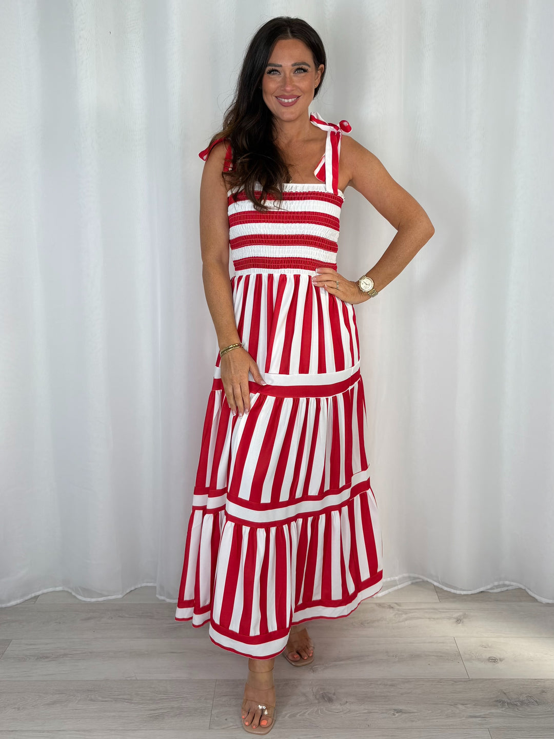 Striped Smocked Dress (5 Colours)