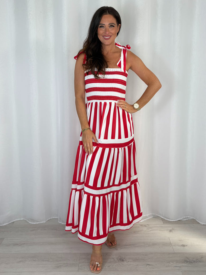 Striped Smocked Dress (5 Colours)
