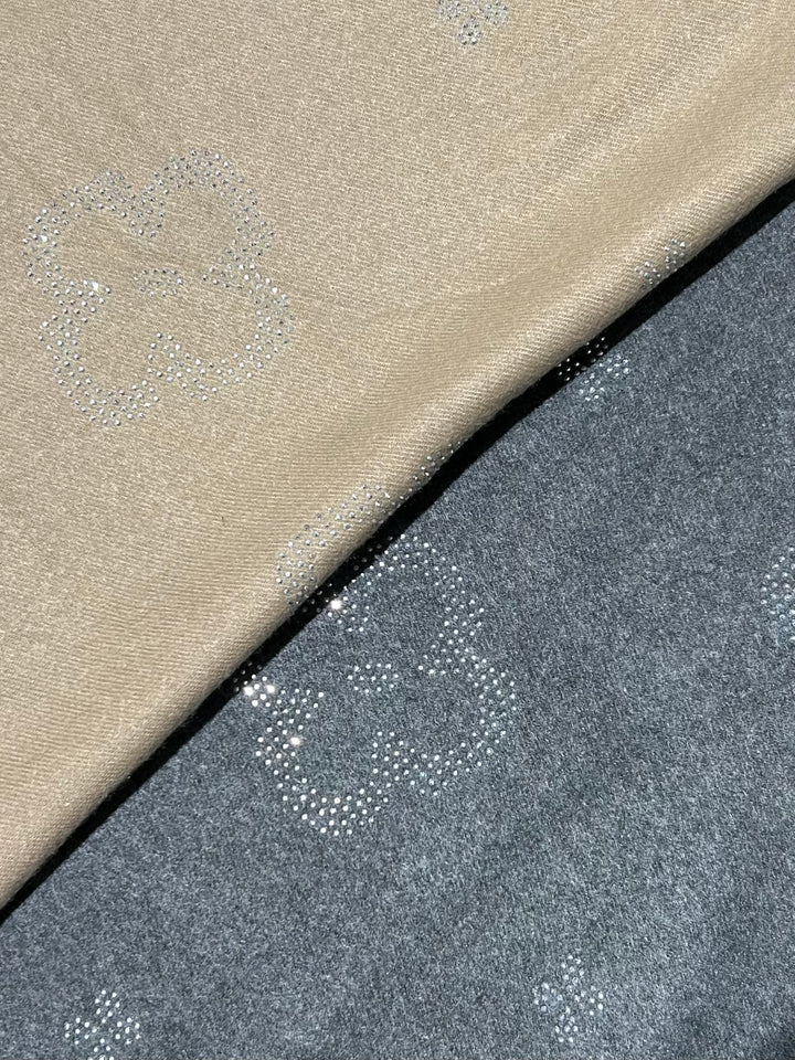 Studded Clover Flower Detail Scarf (2 Colours)