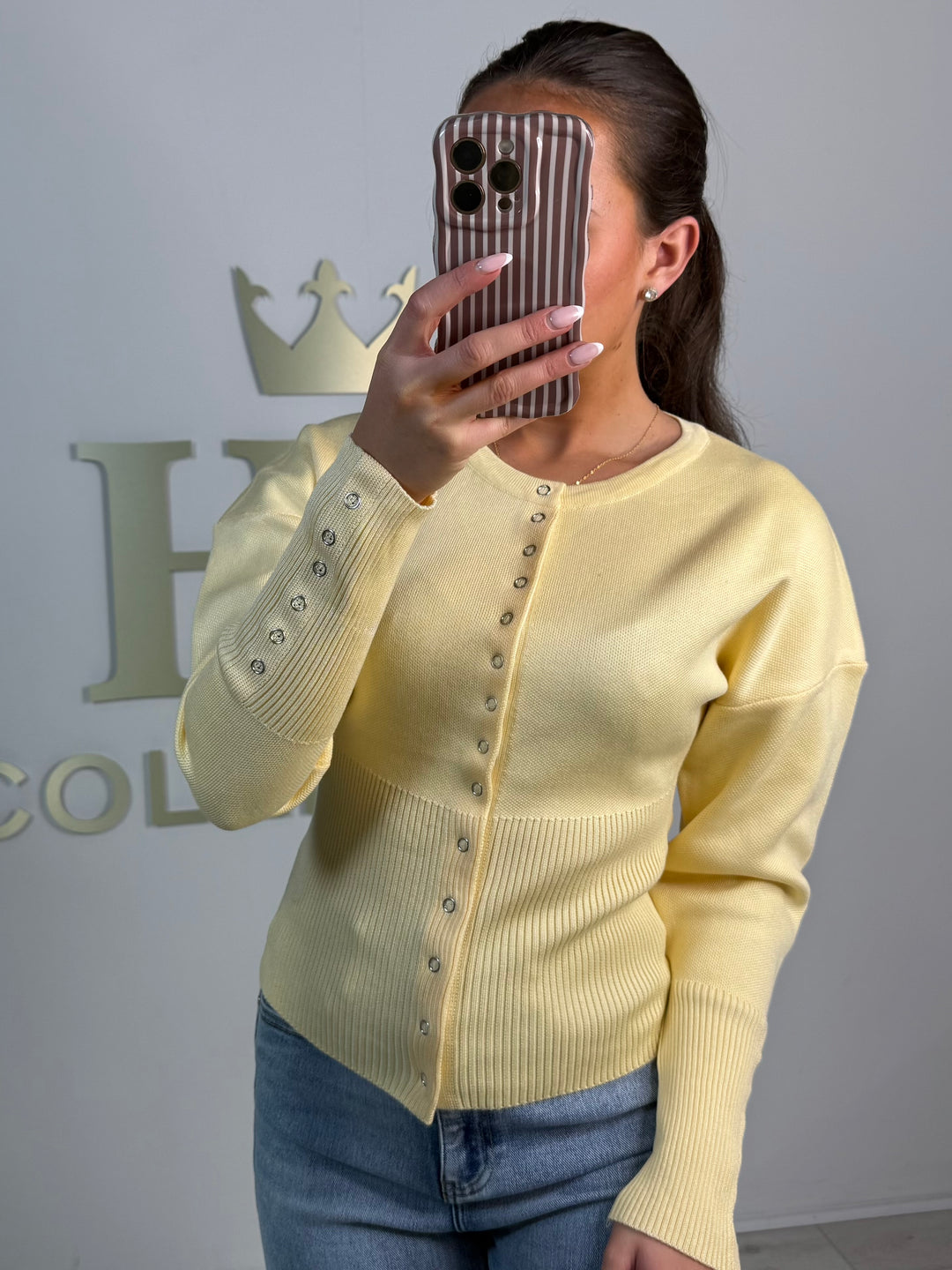 Soft Knit Button Up Ribbed Bottom Cardigan (5 Colours)