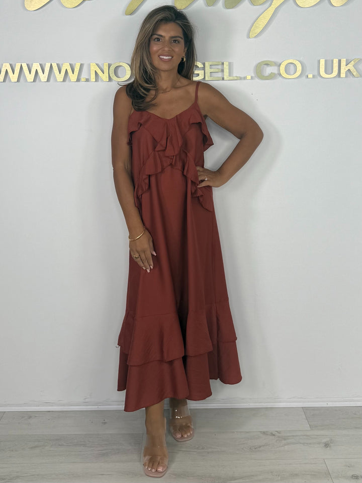 Ruffle Spaghetti Strap Maxi Dress (2 Colours)