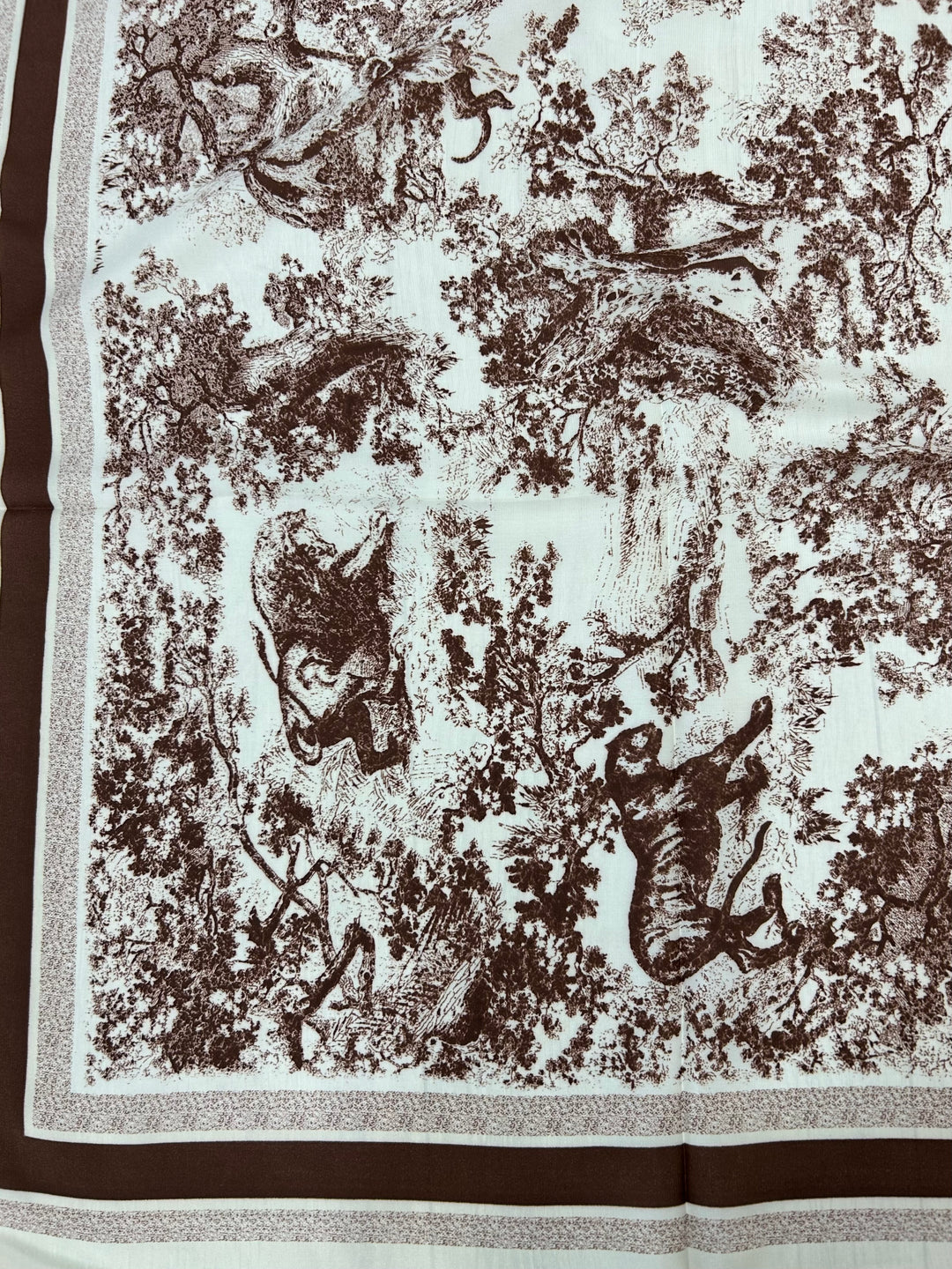 Tree/Animal Pattern Square Neck Scarf (2 Colours)