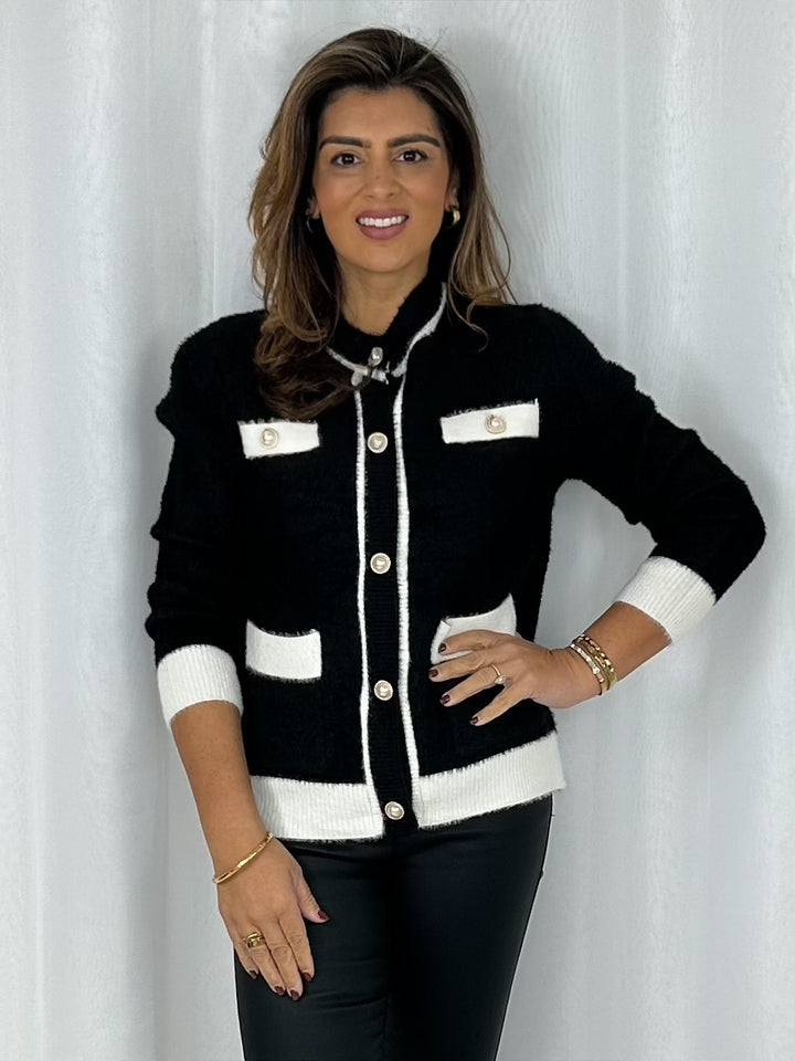 Pearl Button Knit Cardigan (2 Colours)