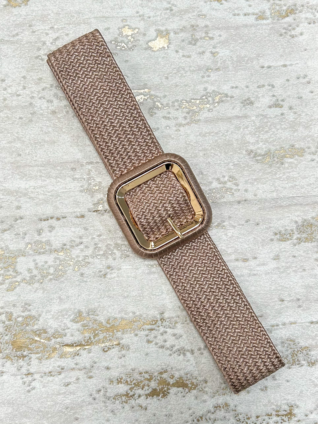 Square Buckle Woven Belt (6 Colours)