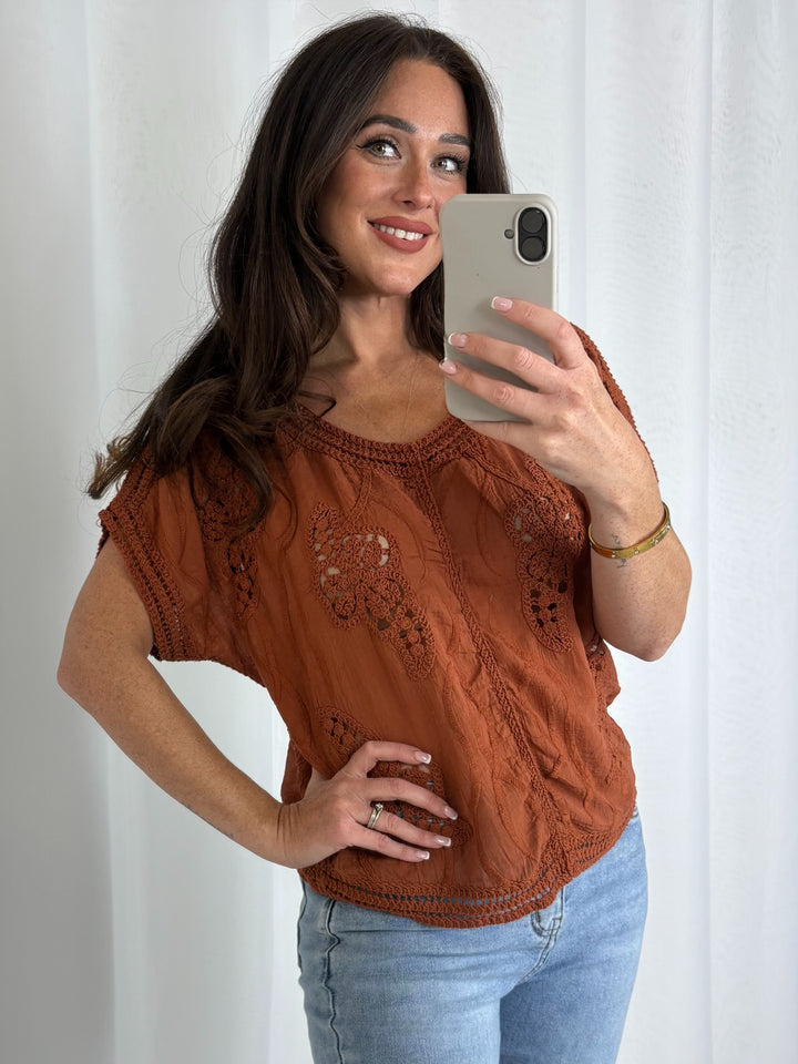 Crochet Round Neck Top (5 Colours)
