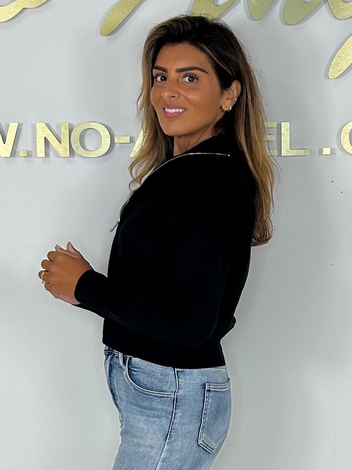Knitted Funnel Neck Zip Up Jumper (4 Colours)