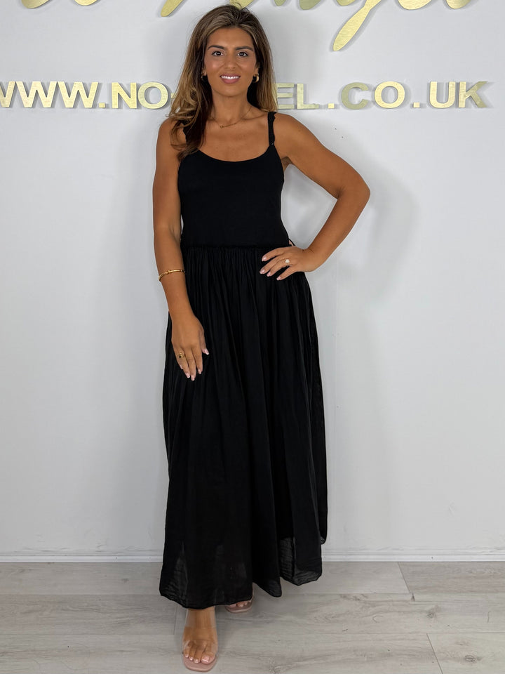 Lace Strap Bow Tie Up Back Low Back Maxi Dress (5 Colours)
