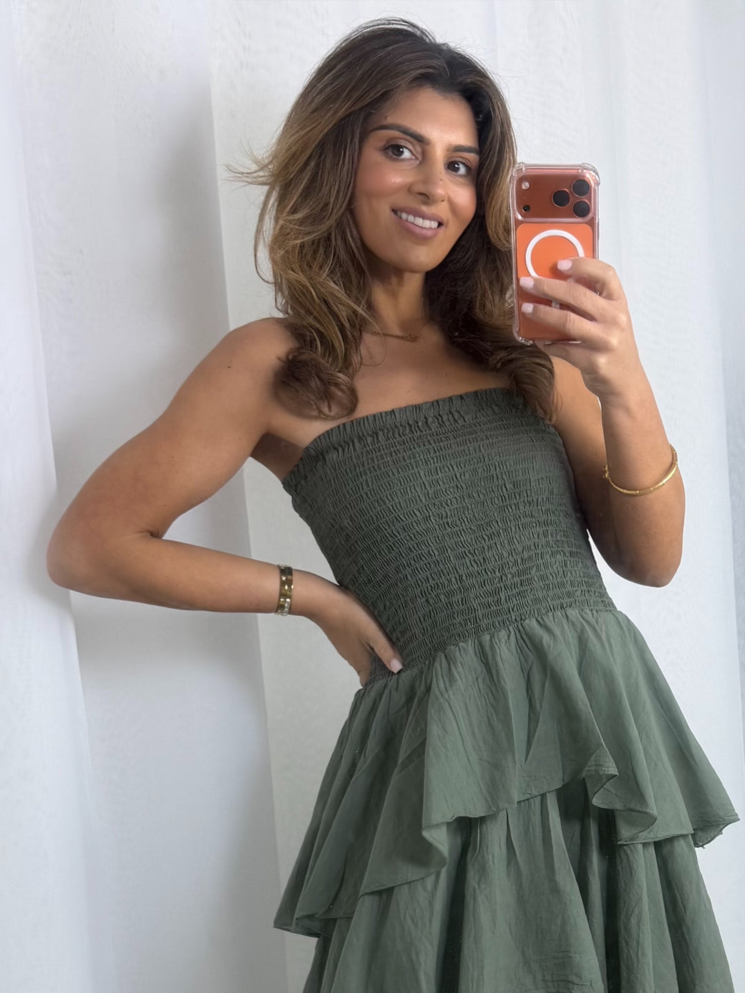 Smocked Frill Maxi Dress (6 Colours)