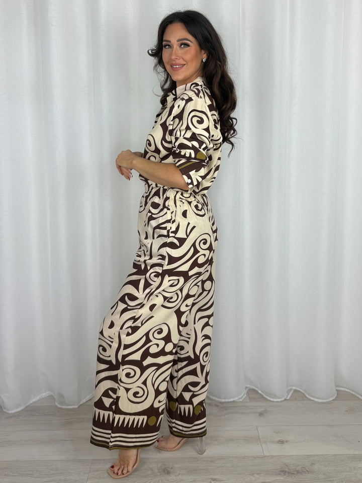 Swirl Design Shirt & Trouser Co-Ord (5 Colours)