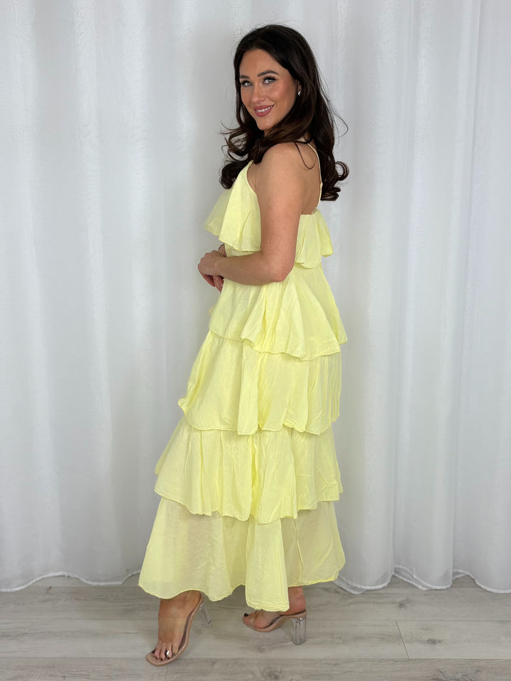 Ruffle Adjustable Strap Maxi Dress (6 Colours)