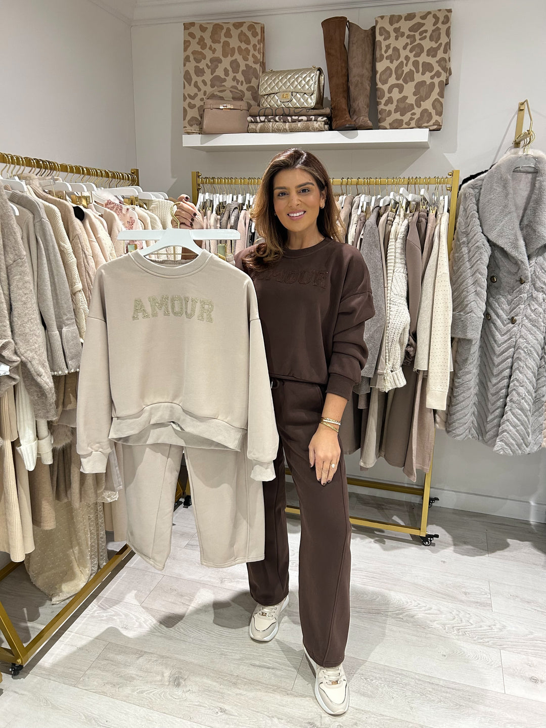 Amour Sequin Round Neck Jumper And Joggers Co-Ord (2 Colours)