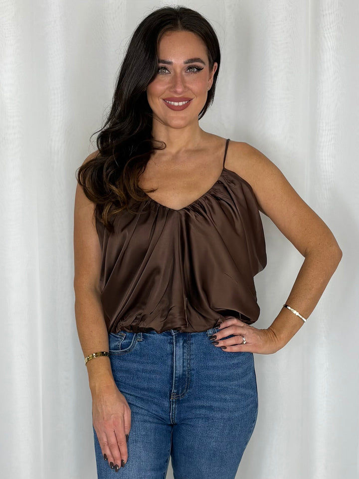 Draped Satin Cami Top (3 Colours)