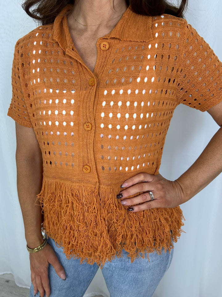 Frayed Fringe Bottom Circle Top (3 Colours)