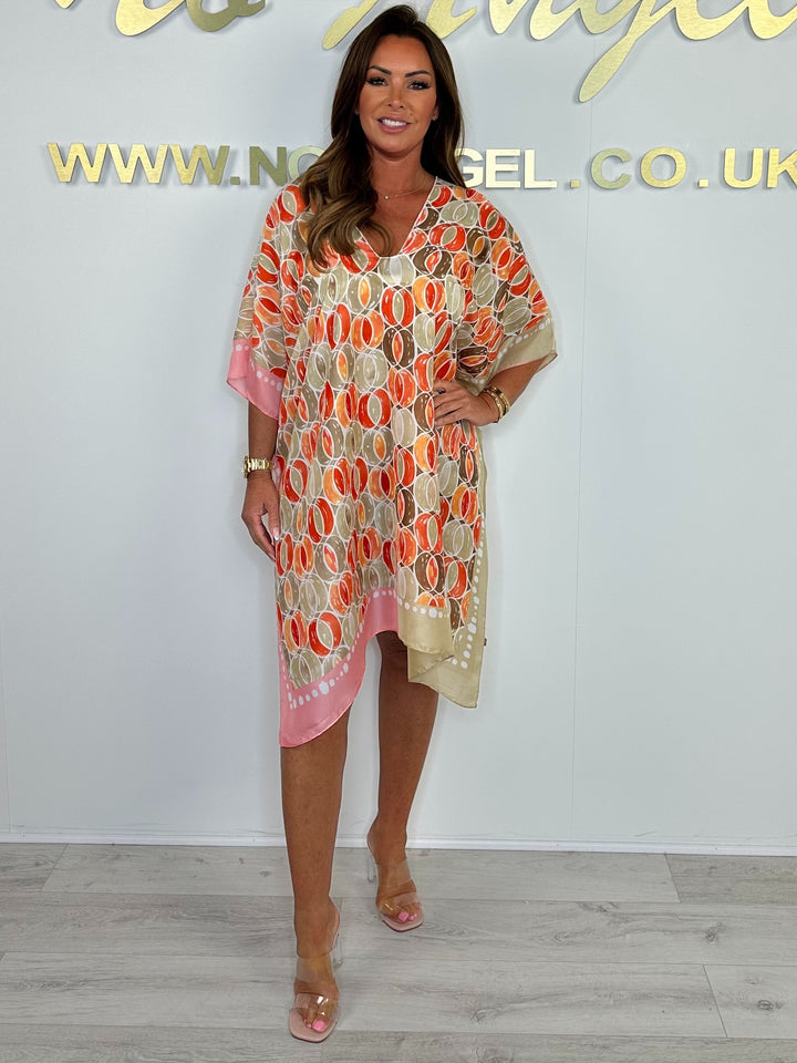 Silk Mix V-Neck Side Split Kaftan (3 Colours)