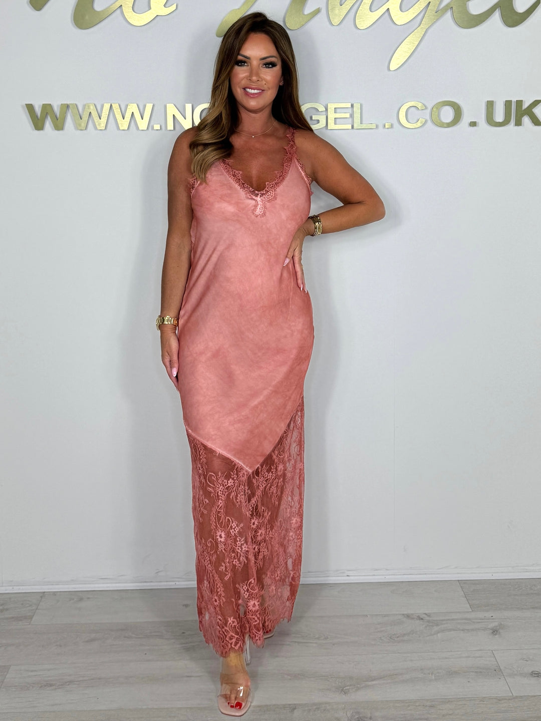 Lace Trim Slip Maxi Dress (4 Colours)