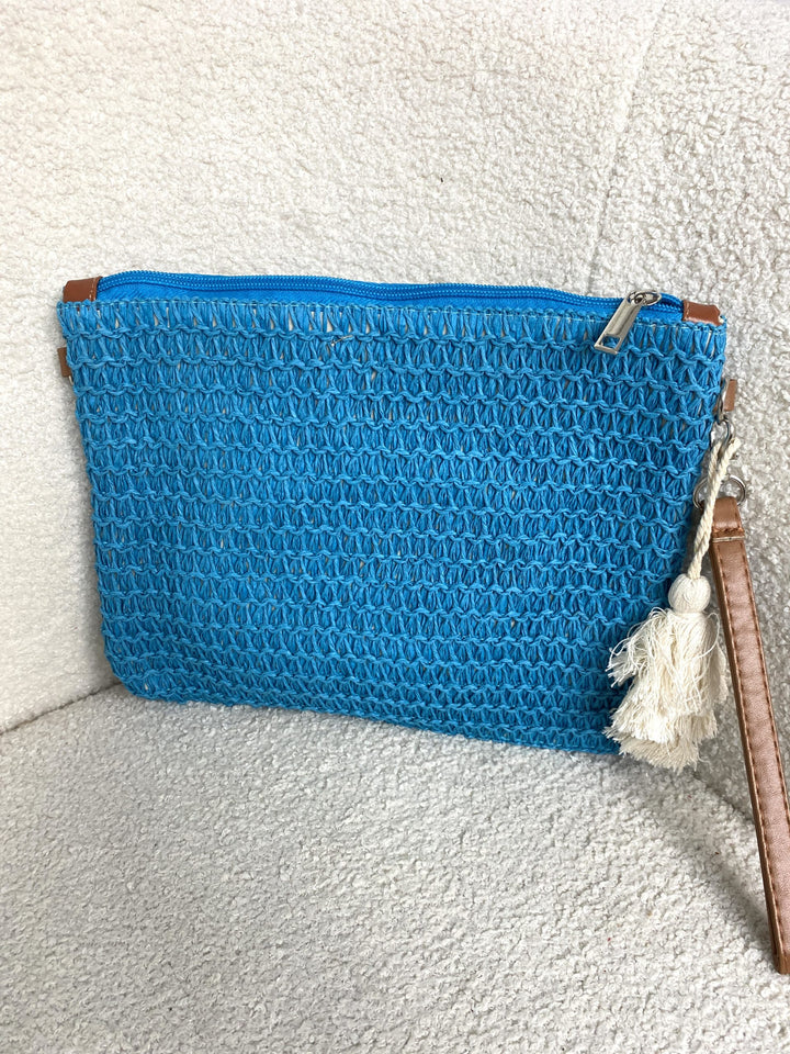 Woven Straw Tassel Clutch Bag (2 Colours)