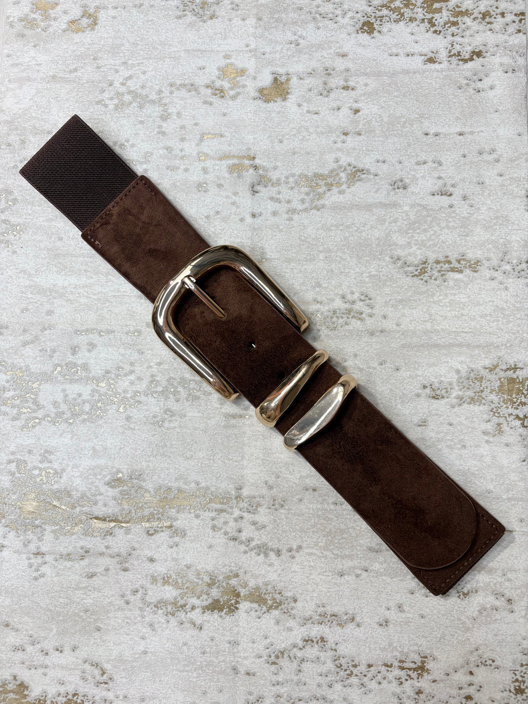 Double Link Suedette Stretch Belt (4 Colours)