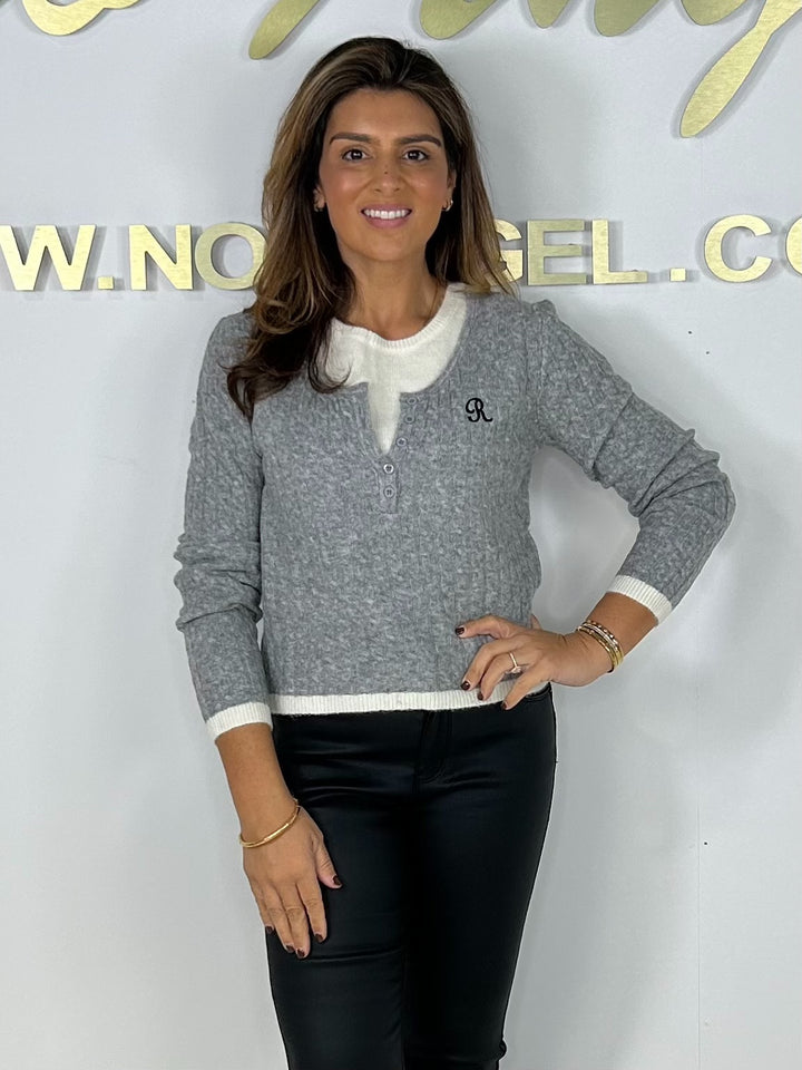 Cable Knit Jumper With Underlay (4 Colours)