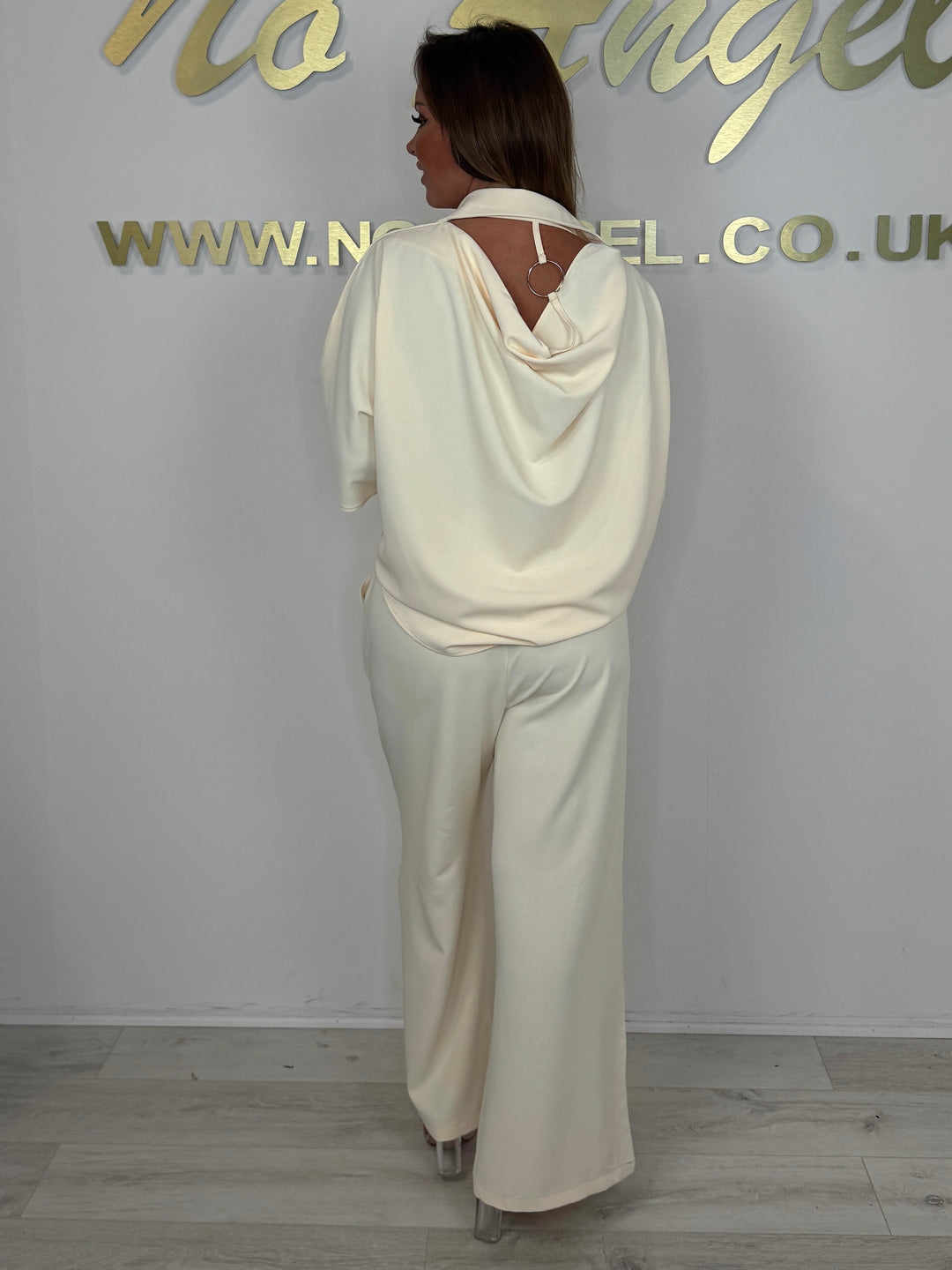 Tie Up Shirt Silver Ring Back Detail Co-ord (5 Colours)