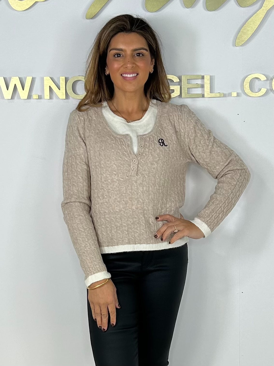 Cable Knit Jumper With Underlay (4 Colours)