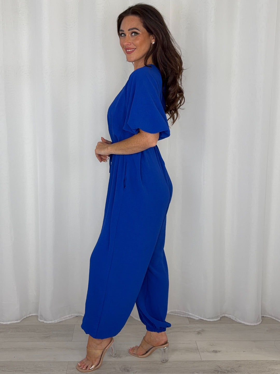 V-Neck Tie Up Waist Jumpsuit (5 Colours)