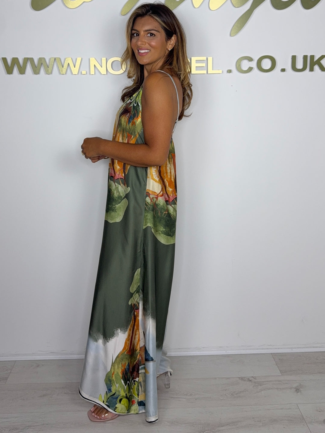 Silk Mix Printed Spaghetti Strap Floaty Jumpsuit (5 Colours)