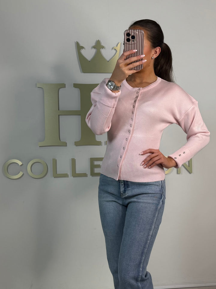 Soft Knit Button Up Ribbed Bottom Cardigan (5 Colours)