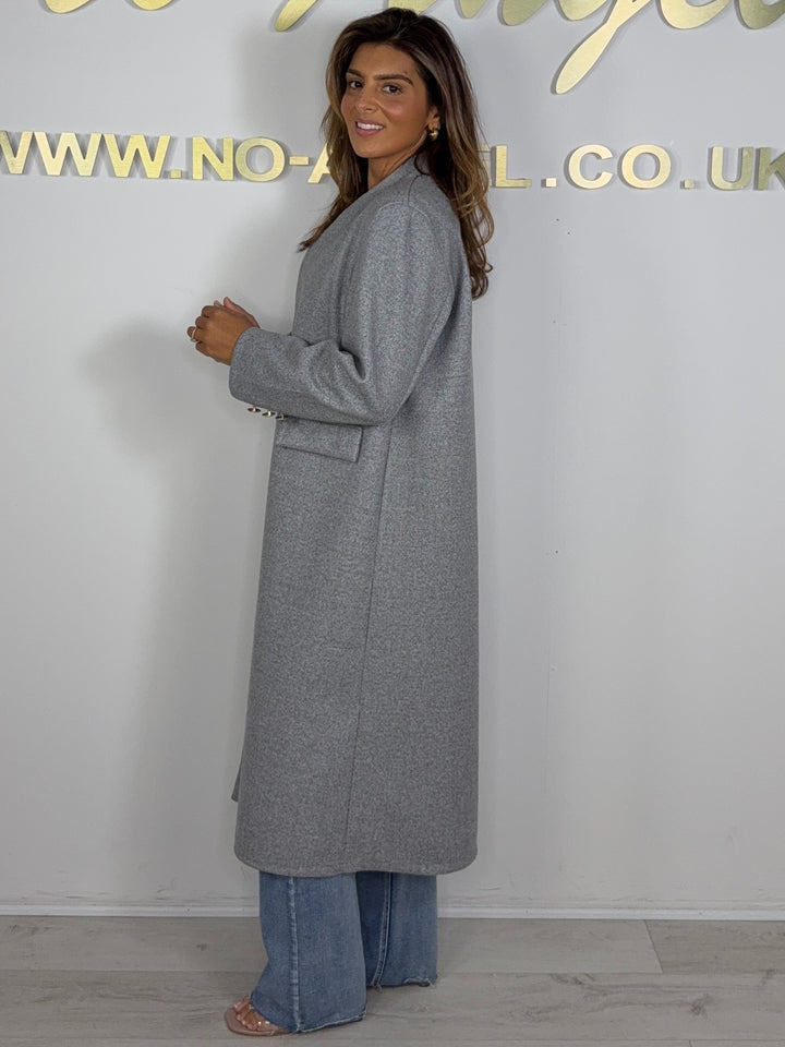 Textured Gold Single Button Longline Jacket (5 Colours)