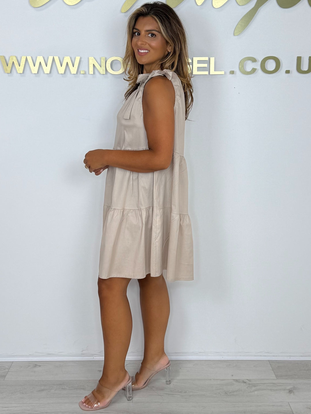 Tie Shoulder Tiered Mini Dress (7 Colours)