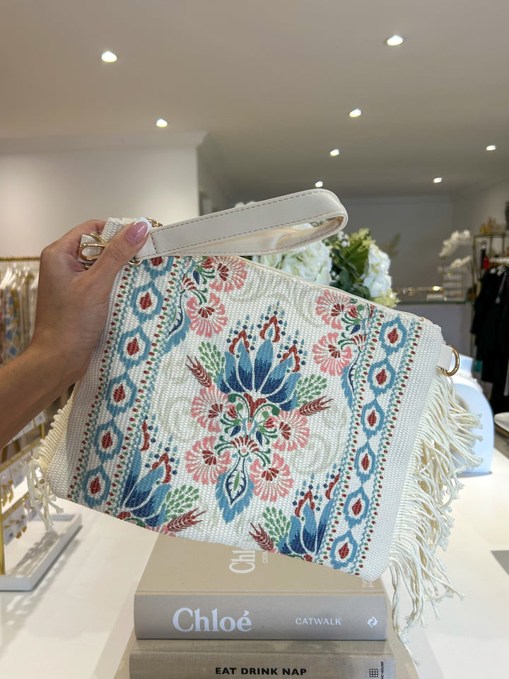 Paisley Tassel Detail Clutch Bag (2 Colours)