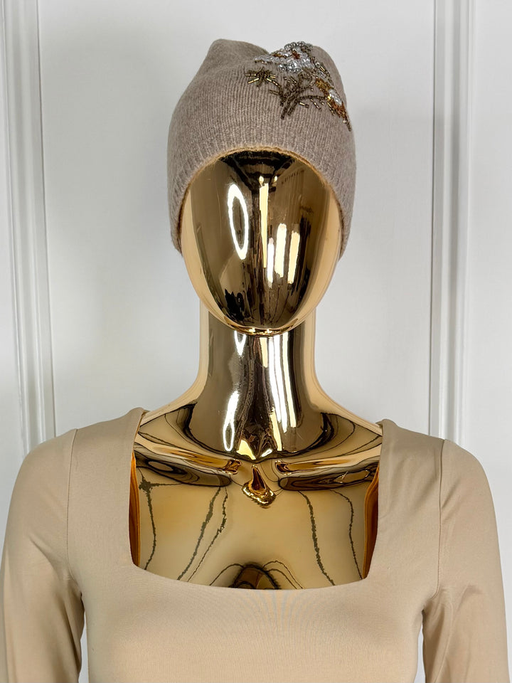 Embellished Beenie Hat (4 Colours)