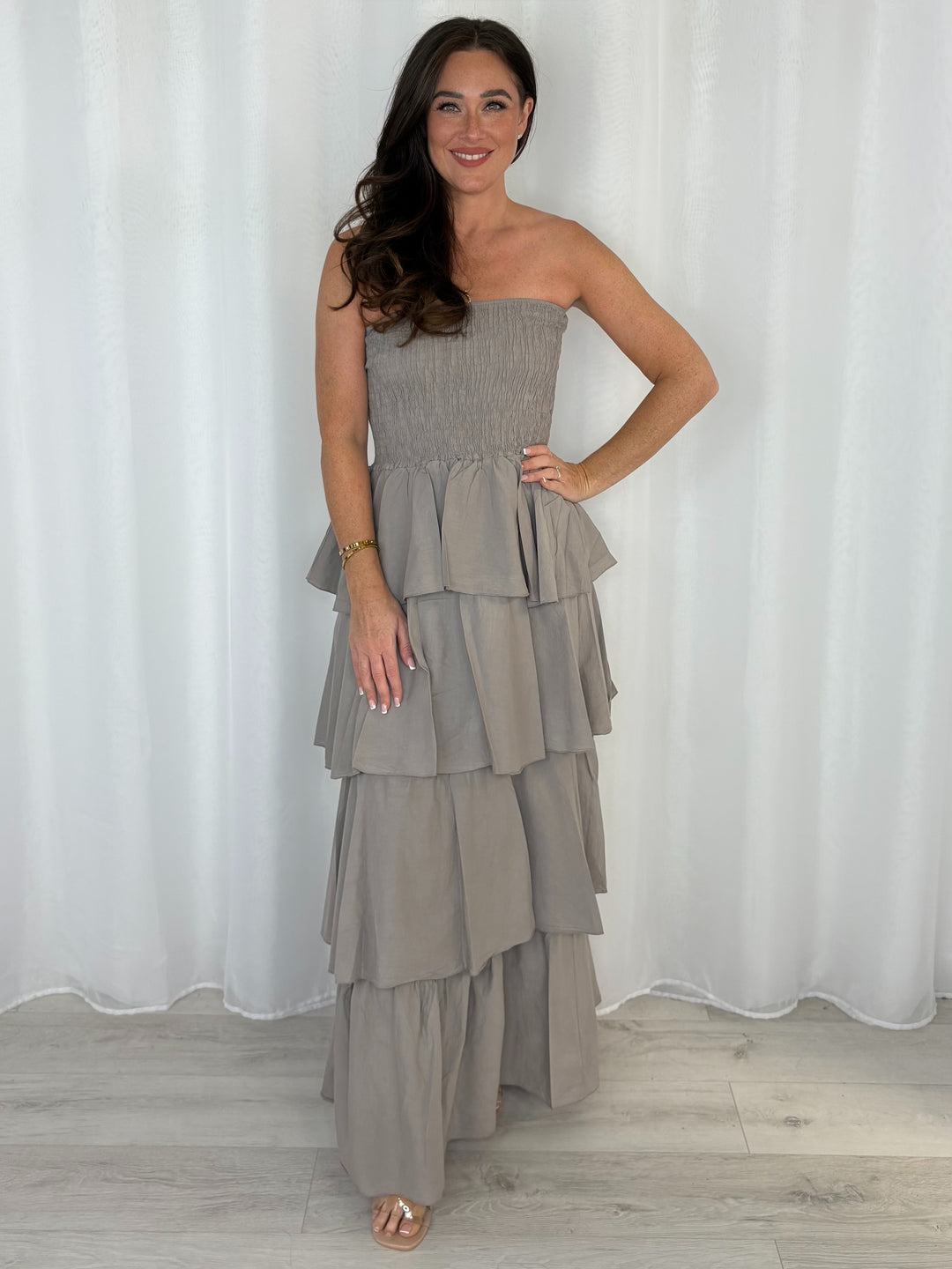 Layered Frill Maxi Dress (9 Colours)