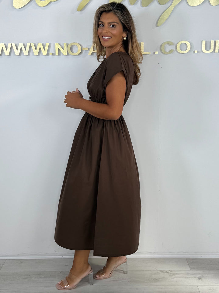 Double Star Cap Sleeve Midi Dress (5 Colours)