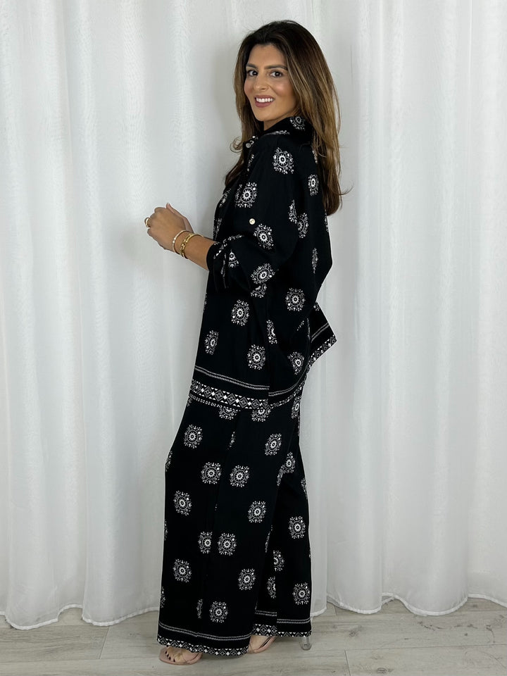 Circle Design Shirt & Trouser Co-Ord (5 Colours)