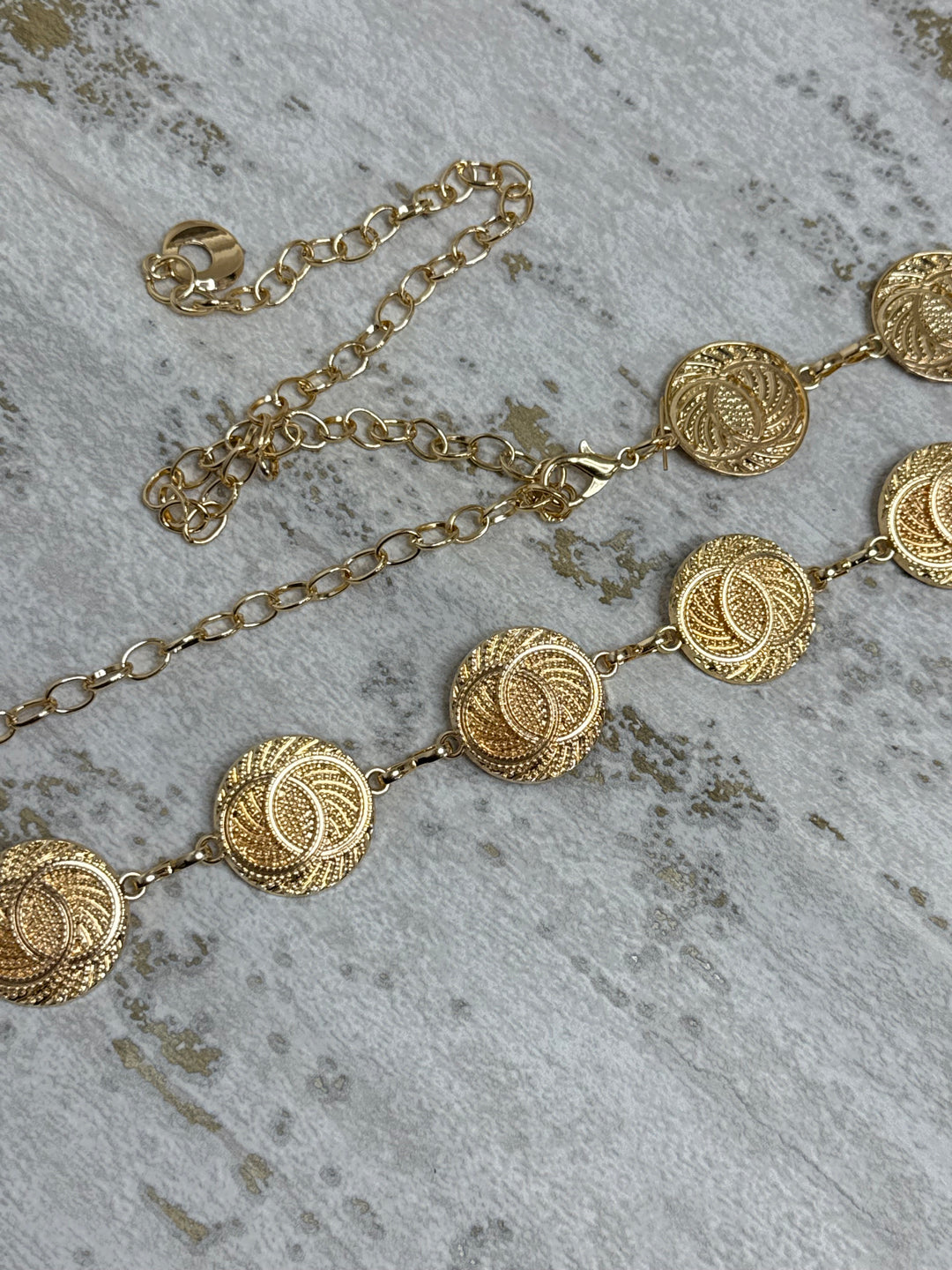 Gold Disk Chain Belt