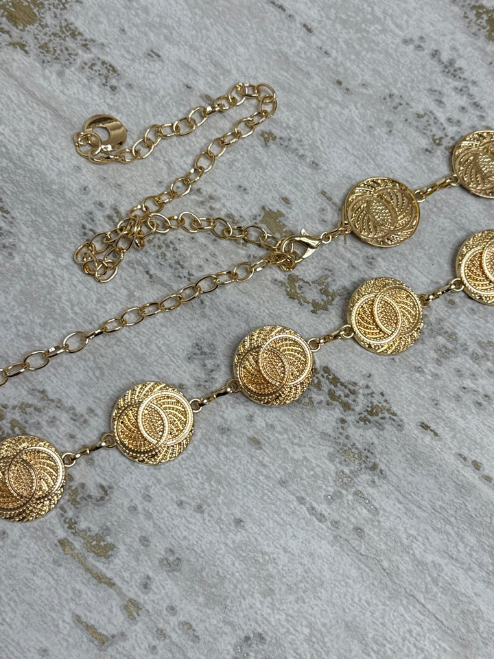 Gold Disk Chain Belt