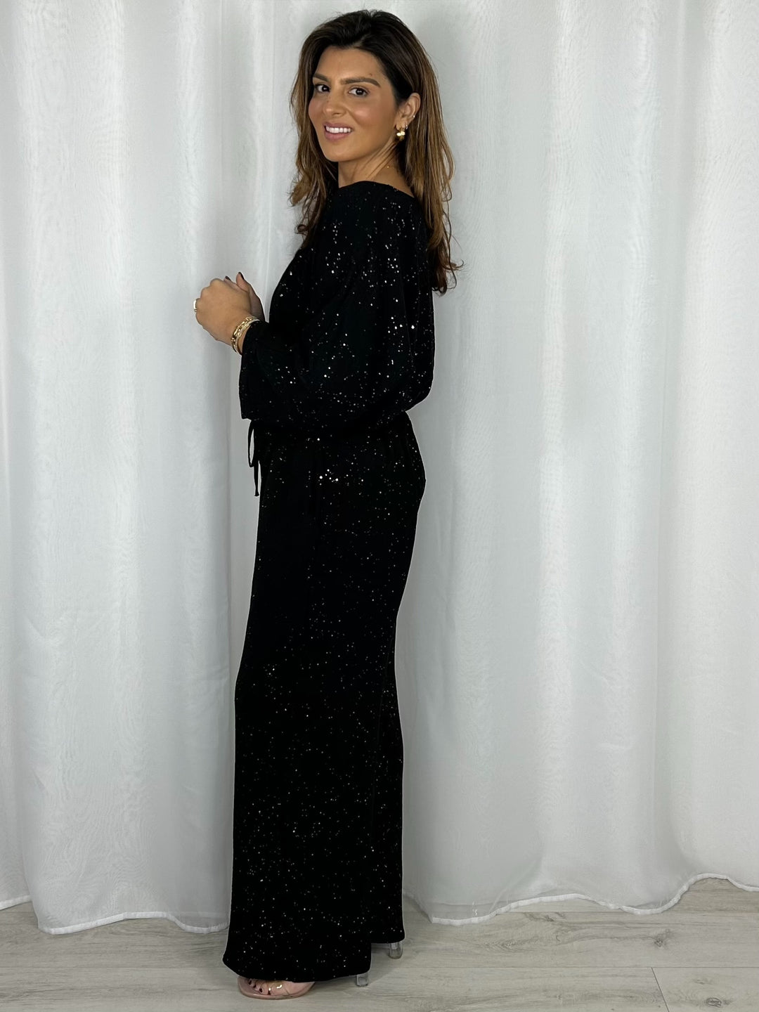 Gold Buckle Splatter Detail Trouser Co-ord (2 Colours)