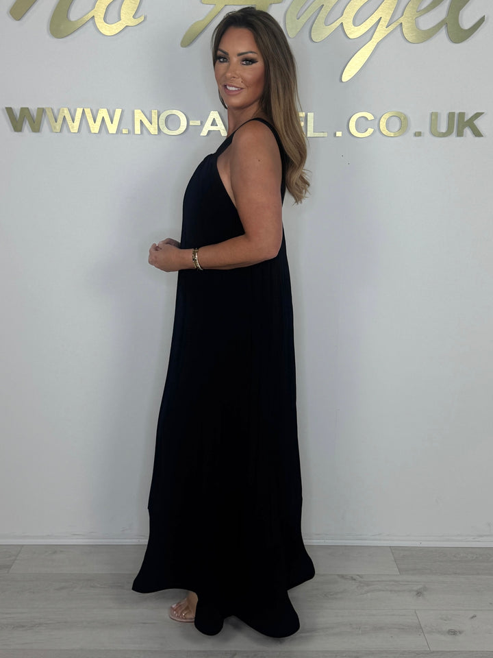 Spaghetti Strap Pleated Maxi Dress (5 Colours)