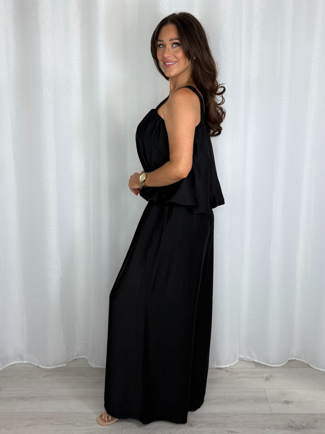 Balloon Style Thick Strap Top And Pleated Trouser Co-Ord (10 Colours)