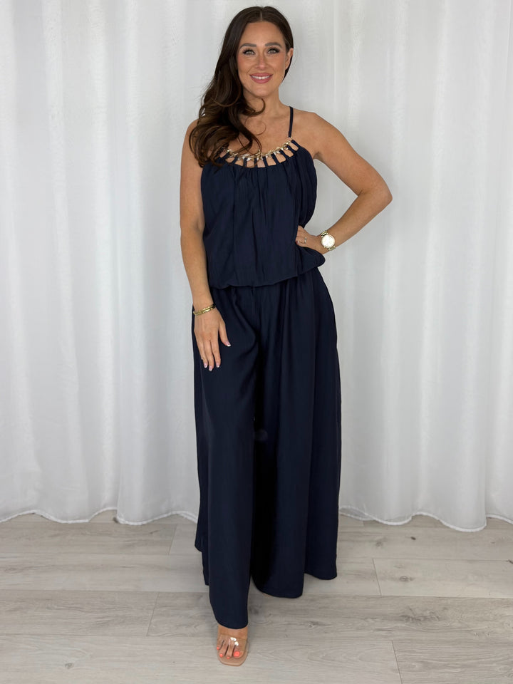 Chain Detailed Trouser Co-Ord (6 Colours)