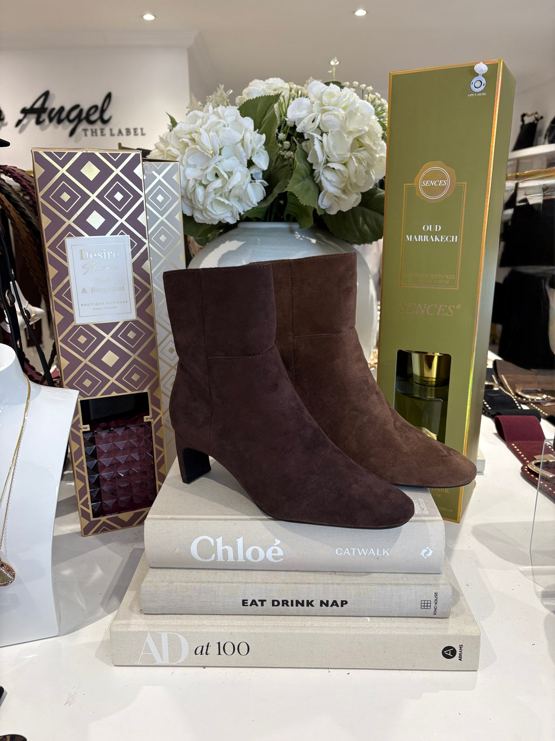Suedette Zip-Up Ankle Boot (2 Colours)