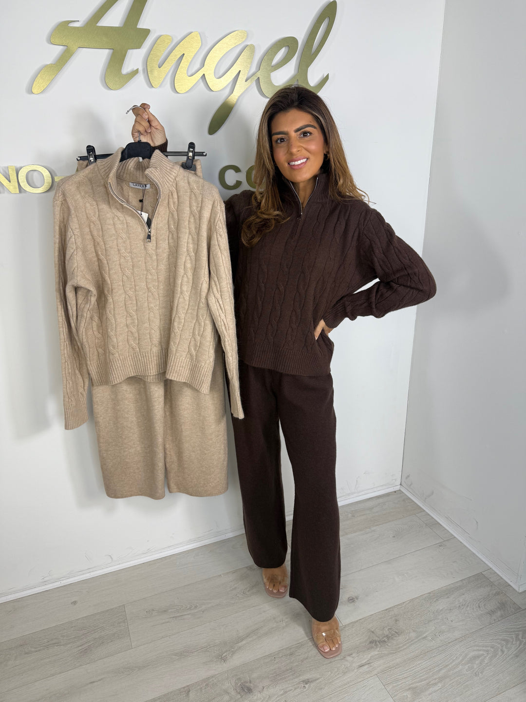 Cable Design 1/4 Zip Trouser Co-ord (2 Colours)