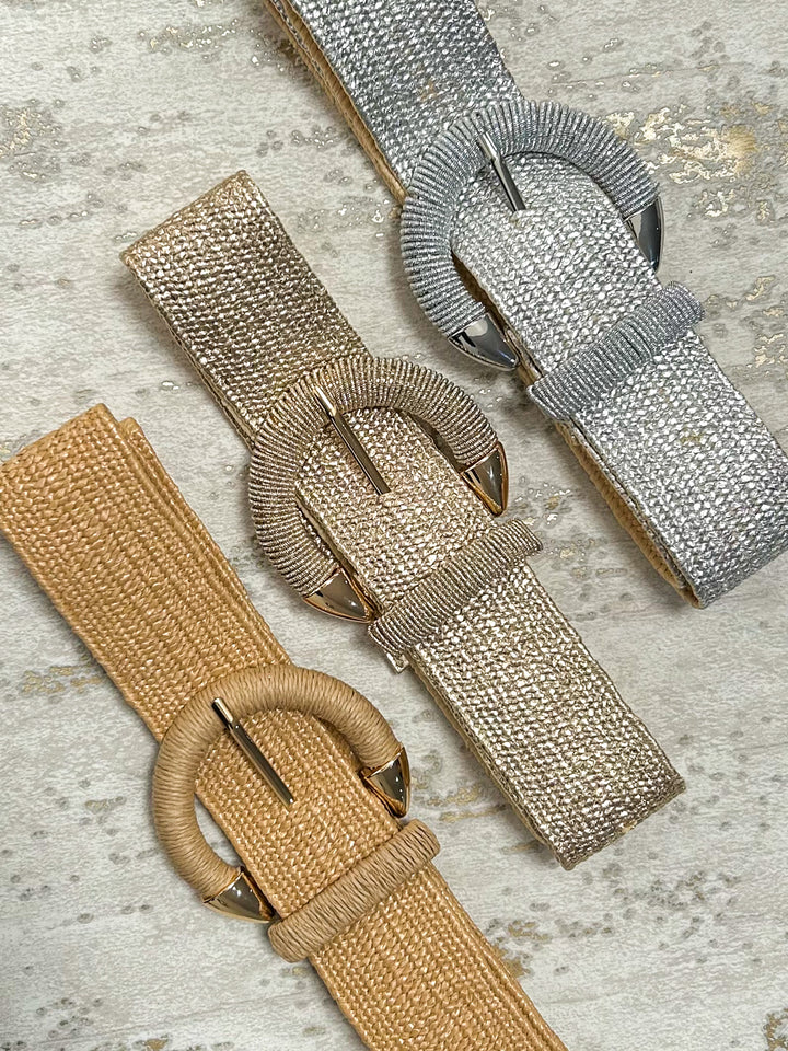 Round Buckle Woven Belt (3 Colours)