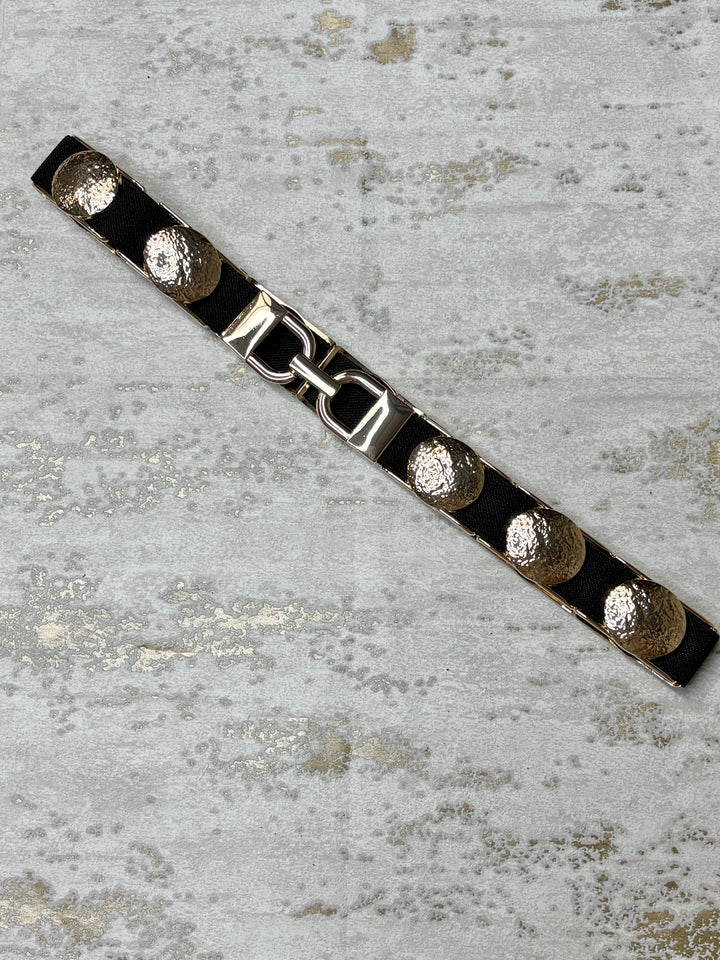 Half Moon Gold Disk Elastic Belt (3 Colours)