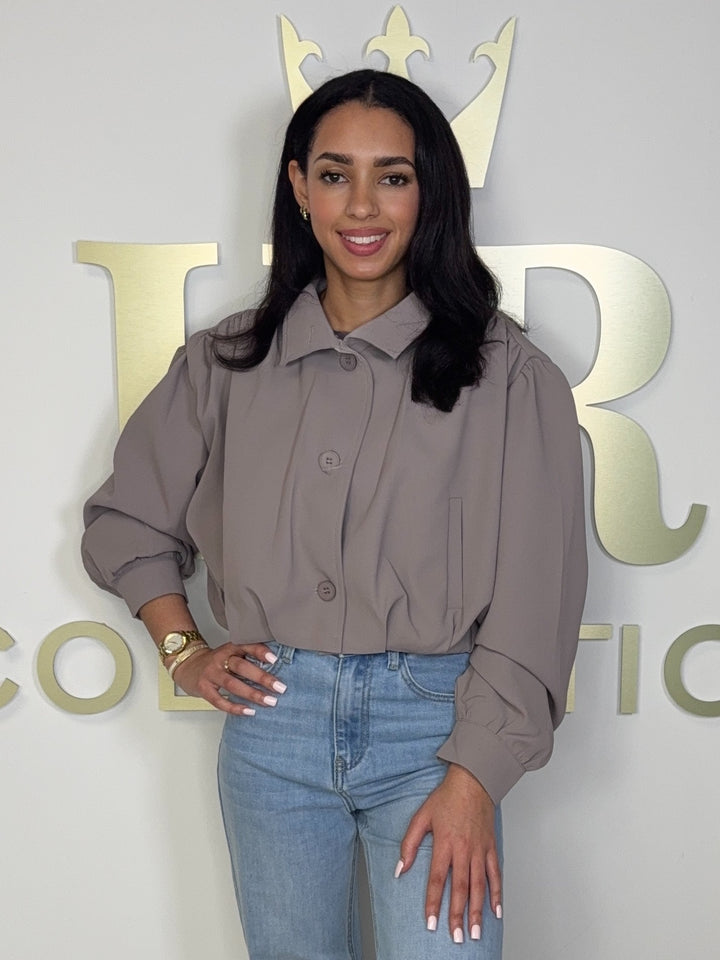 Funnel Neck Button Up Balloon Style Jacket (9 Colours)