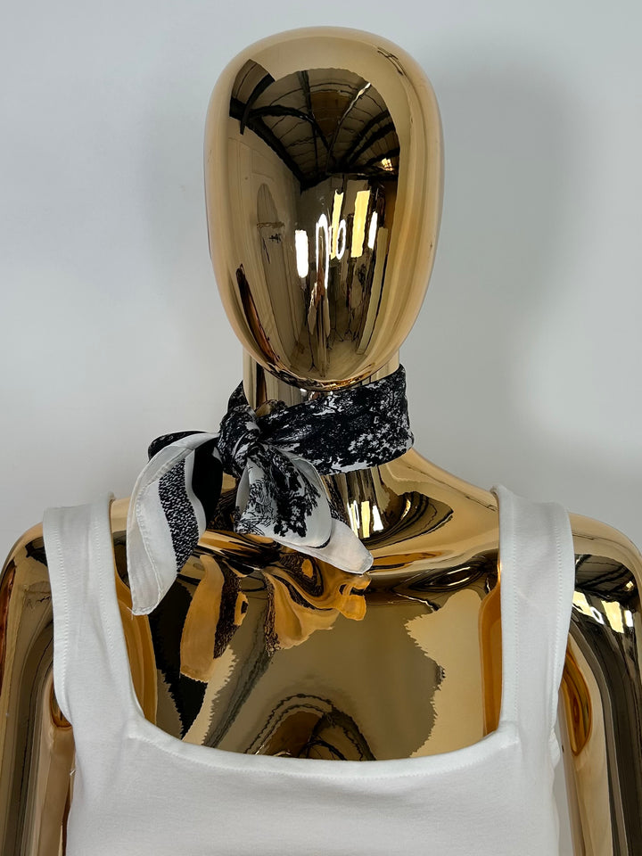 Tree/Animal Pattern Square Neck Scarf (2 Colours)