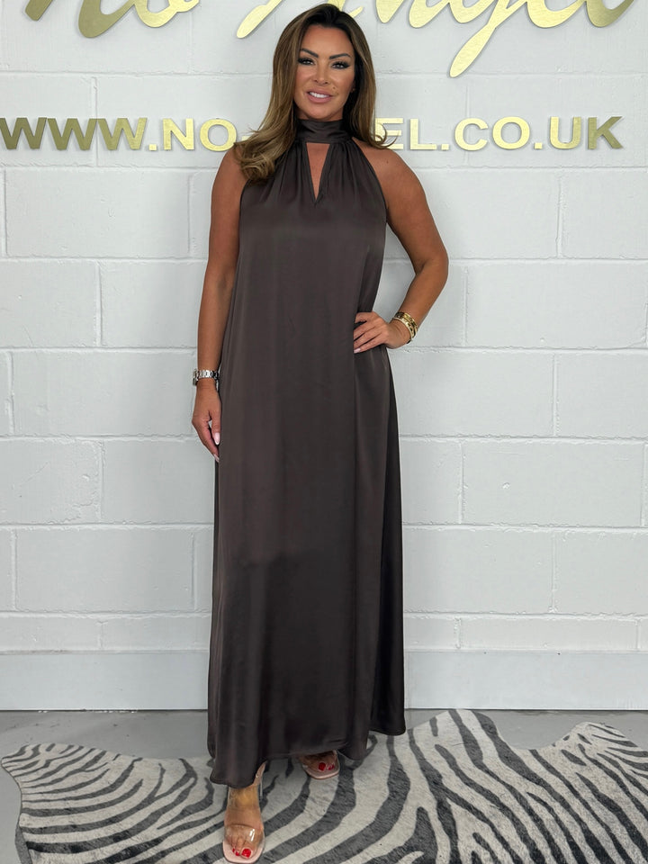 High Neck Tie Back Maxi Dress (6 Colours)
