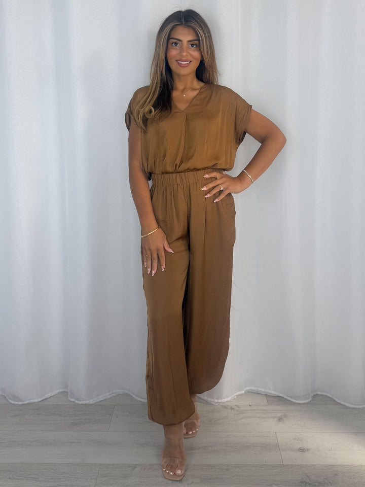 V-Neck Top And Trouser Co-Ord (3 Colours)