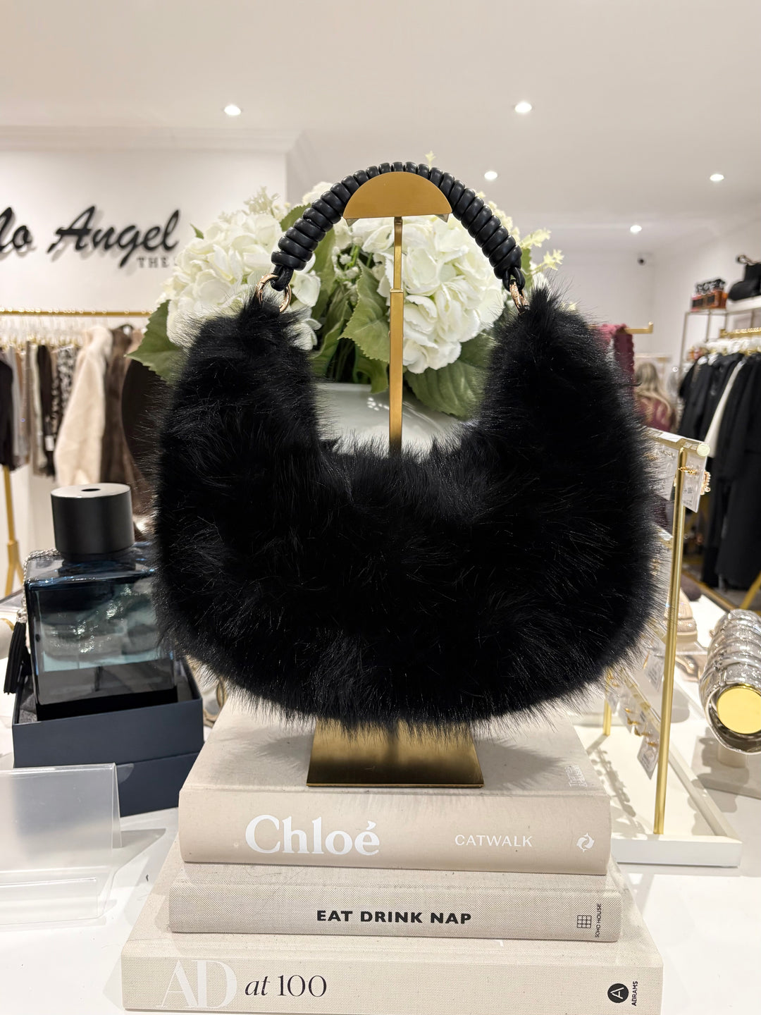 Luxe Faux Fur Crescent Shoulder Bag (4 Colours)