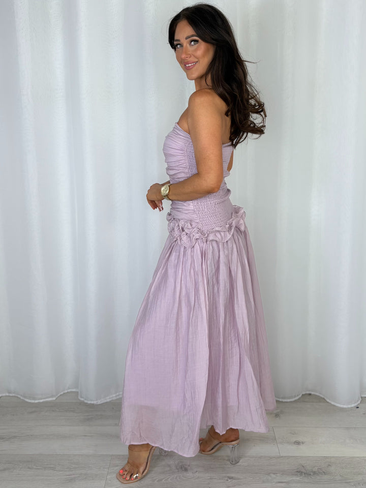 Ruched Top Detail Floaty Maxi Dress (2 Colours)